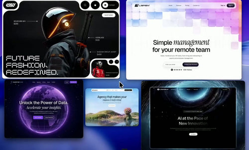 Five 3D websites built with the Vibe Code Playbook