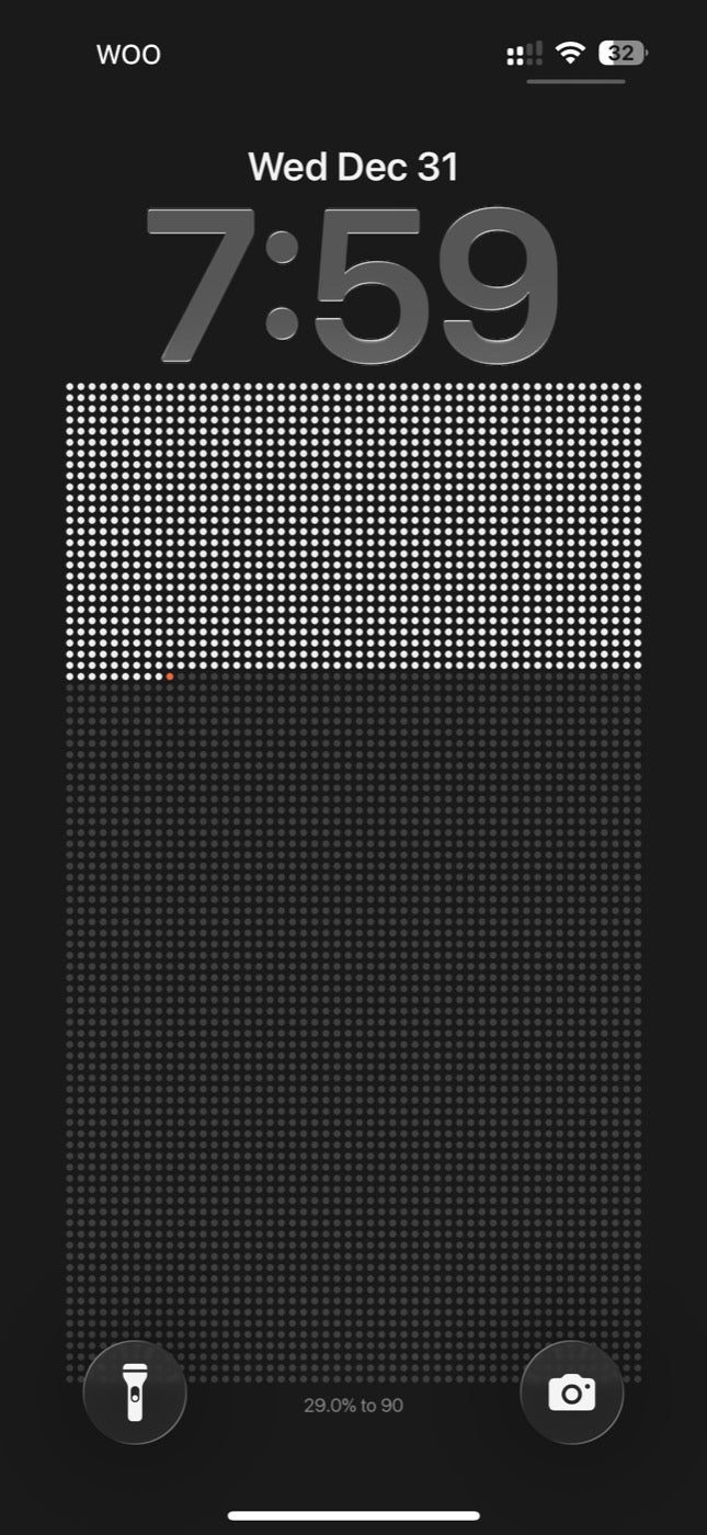 The Life Calendar minimalist lock screen wallpaper