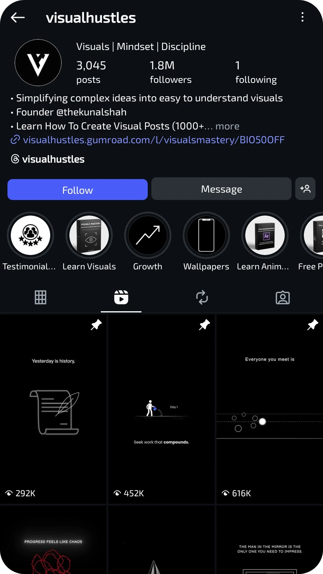 Theme page growth screenshot
